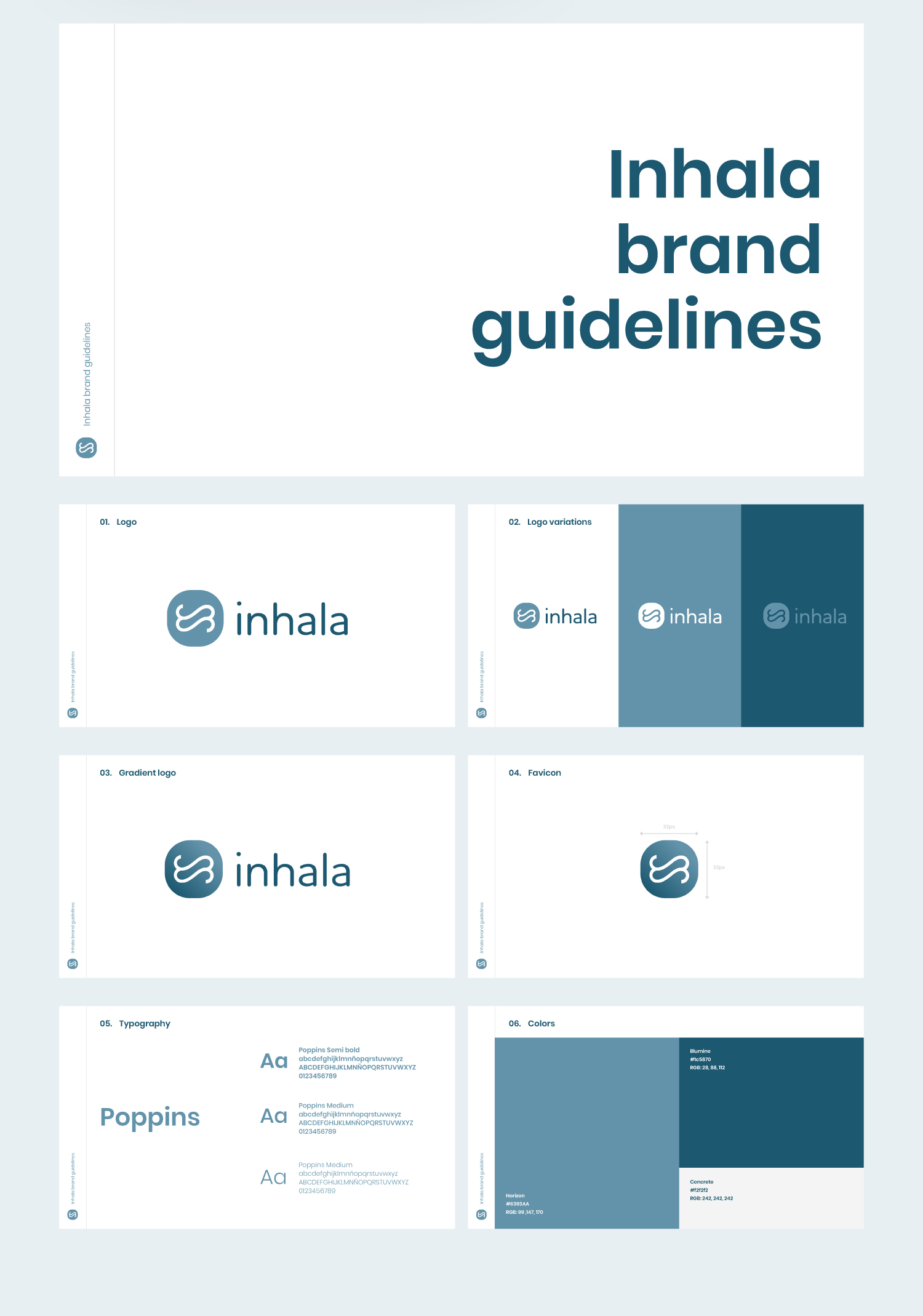 Rediseño del logotipo e identidad visual de Inhala
